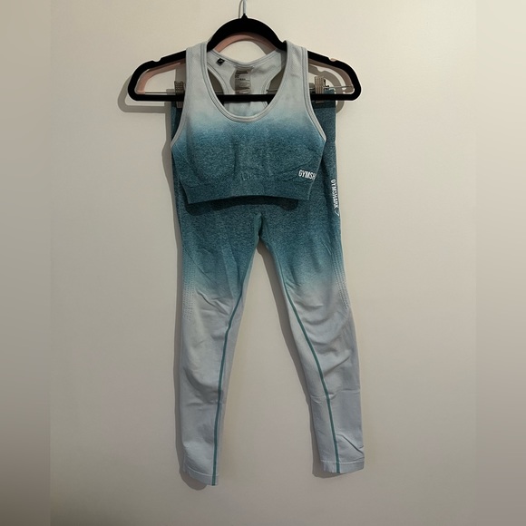 Gymshark Pants - Gym Shark Teal Ombre 2 Piece Set Size small & XS